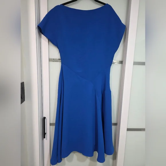 Reiss Victoria capped sleeve midi dress, Blue Royal Color - Picture 16 of 17